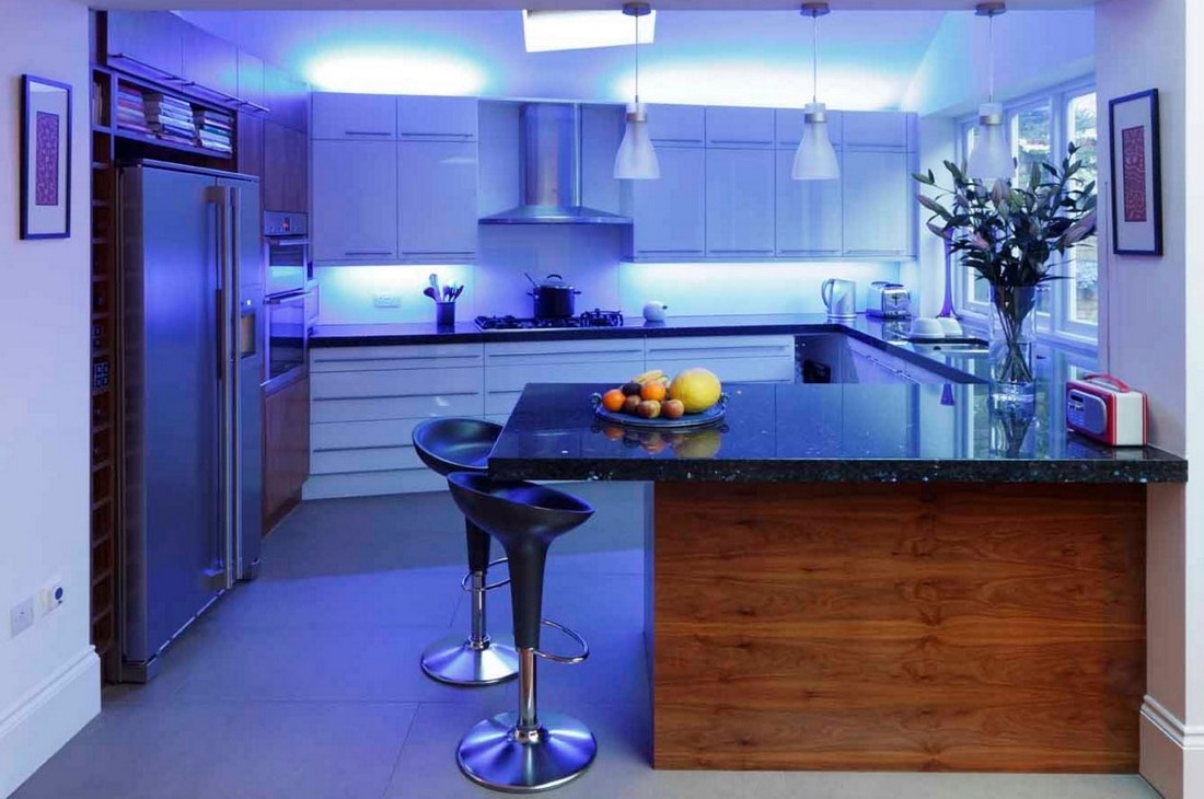 как сделать светодиодную подсветку на кухне