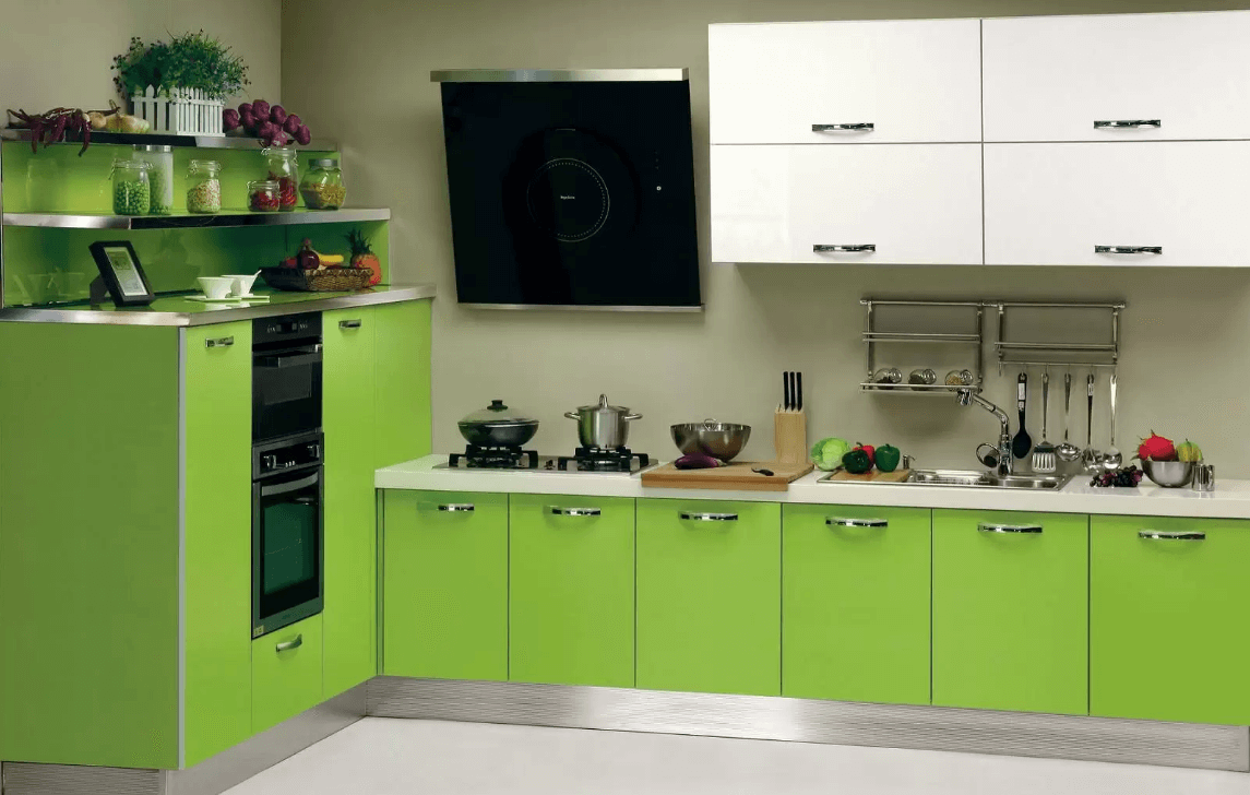 зеленая кухня в интерьере фото