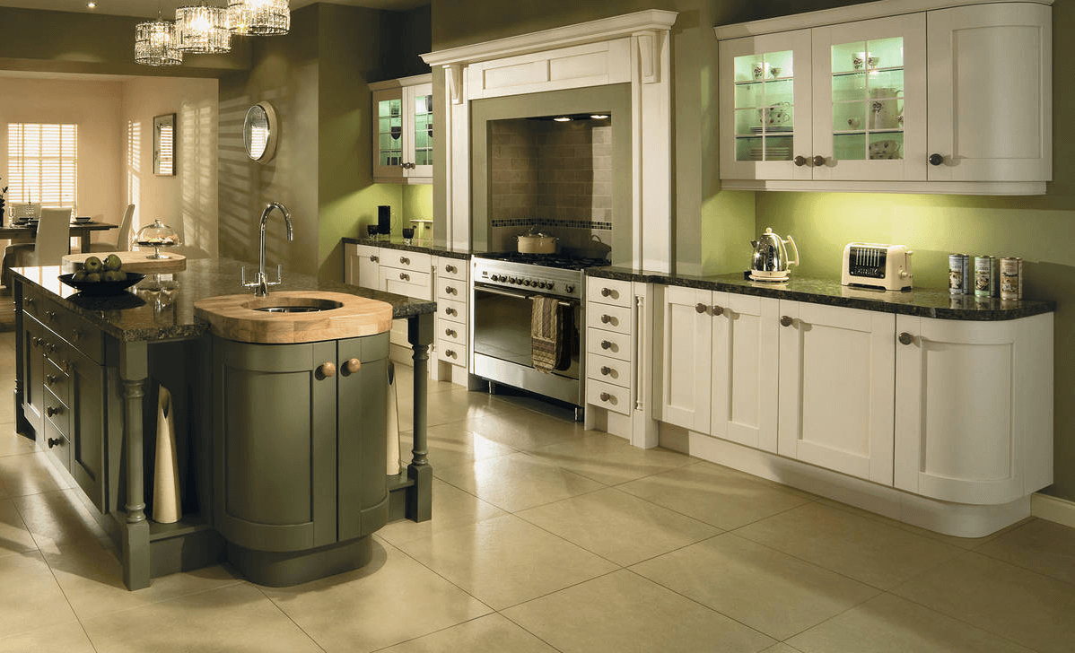 кухня в оливковом цвете дизайн фото